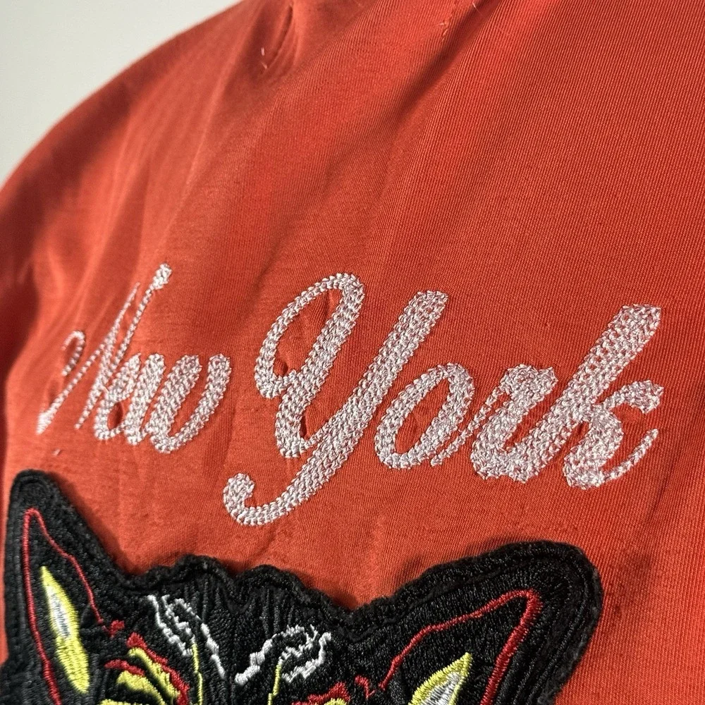 Vintage 1996 New York Varsity‎ Jacket Mens M Embroidered Tiger & Rose Streetwear